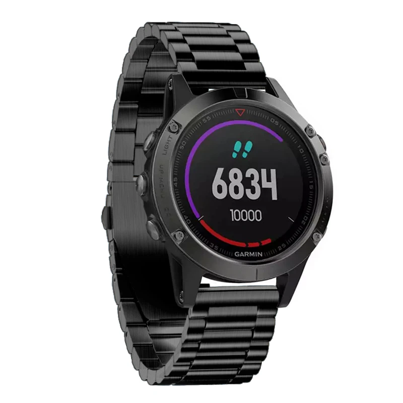 22 мм ширина металлический ремешок из нержавеющей стали для Garmin Fenix 5 Plus ремешок 3 звенья классический металлический браслет для Garmin Fenix 5 ремешок для часов