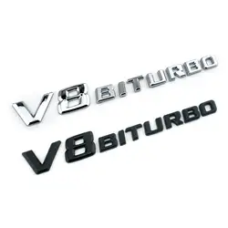 3D Автомобильная Наклейка ABS V8 BITURBO логотип эмблема значок Автоматическая задняя сторона автомобиль-Стайлинг Стикеры для Benz BMW VW для HUYNDAI Mazda