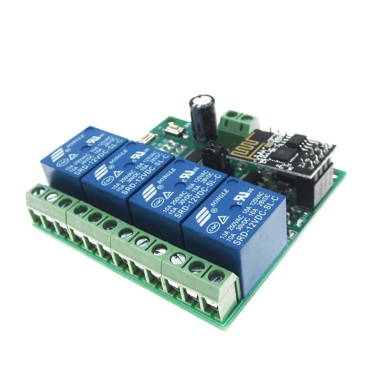 ESP8266 4CH 12V WiFi релейный модуль умный дом мобильное приложение переключатель
