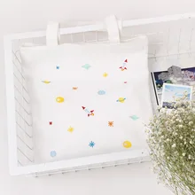 YILE C03 хлопковая Холщовая Хозяйственная переносная сумка-тоут сумка с вышивкой Вселенная Белый CW B