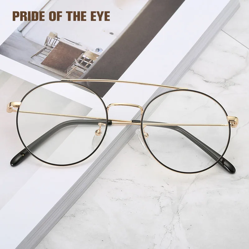 

Men Women Anti Blue Ray Glasses Blue Ray Radiation Blue Light Blocking Spectacles Computer Metal Frame Round Rrtro Glasses