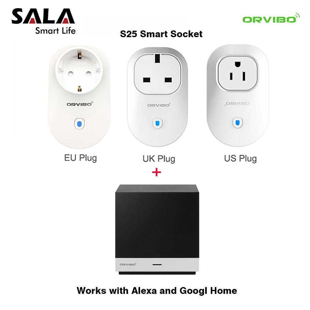 

ORvibo Wifi Socket MagicCube IR Remote Controller Smart Home Automation Timer S25 Smart Power Plug Socket EU Wireless Control