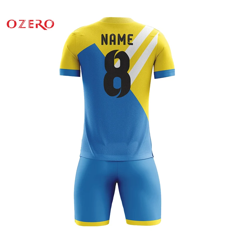 blue and yellow soccer jersey