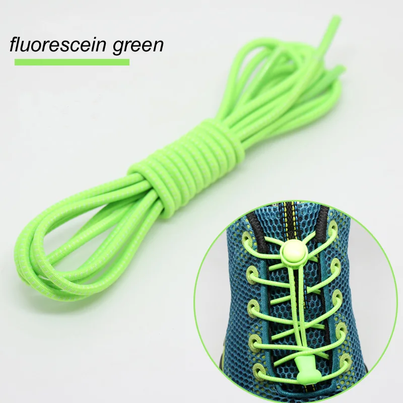 5 пара/лот плоские шнурки 100 см эластичные шнурки для обуви Цветные шнурки для бега легкие шнурки для взрослых и детей - Цвет: fluorsecent green