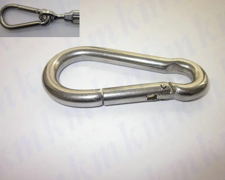 M10x100 мм большие карабины из нержавеющей стали DIN5299C|stainless spring hook|snap hookslarge snap hooks |