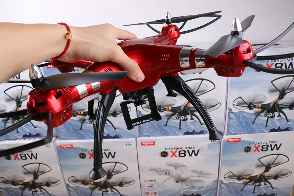 SYMA X8W X8HG X8HW Квадрокоптер с дистанционным управлением Drone без каких-либо Камера 2,4G 6-осевой Радиоуправляемый вертолет может поместиться Gopro/Xiaoyi/SJCAM VS MJX B3 B6