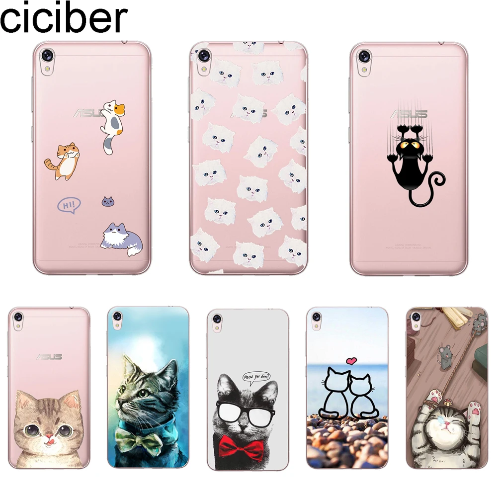 ciciber Cover For ASUS Zenfone 5 Lite ZC600KL 5Z ZE620KL ZS620KL Phone Cases Soft TPU Cute Animal Funny Cat Shell |