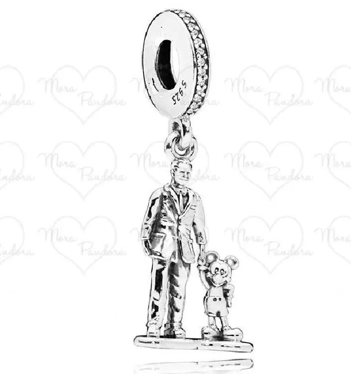 

Authentic 925 Sterling Silver Bead Potter And Mickey Dangle Charm Fit Original Pandora Bracelet & Necklace Diy Jewelry