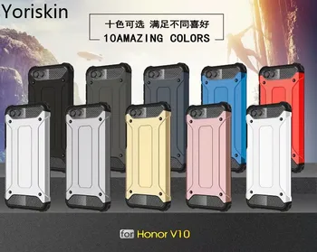 

For Honor V10 Slim Armor Shockproof Cover 2 In 1 Anti-knock Shell Case For Huawei Honor V10 Hybrid Protective Skin Phone Case
