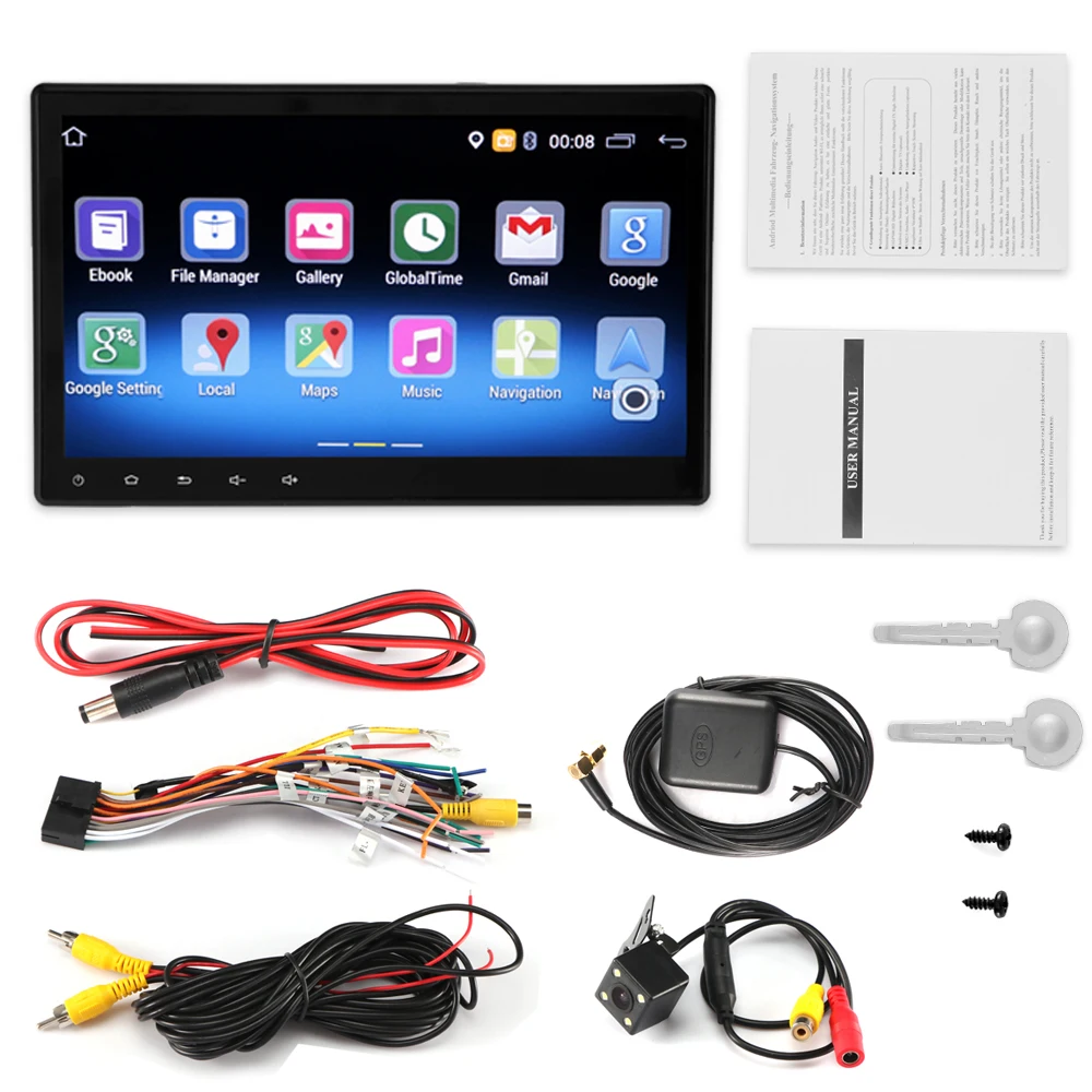 10 1 дюймов DIN Android 5 1080P Авторадио gps Bluetooth навигация автомобильный стерео плеер
