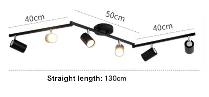 Черно-белая потолочная лампа, угол освещения, регулируемые Точечные светильники GU10, точечные светильники, лампа для магазина, выставочного зала, освещение, Новое поступление