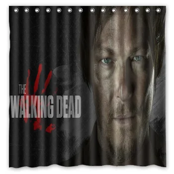 

Free Shipping!Customize The Walking Dead Background Printed Waterproof Polyester Shower Curtain&Bath Curtain(Size 180X180CM)