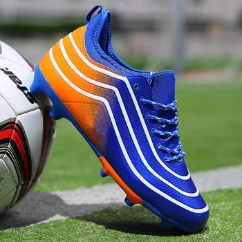 

YRRFUOT 2018 Professional Soccer Football Shoes Men Women Outdoor TF Turf Soccer Cleats Athletic Trainers Sneakers Adults Boots