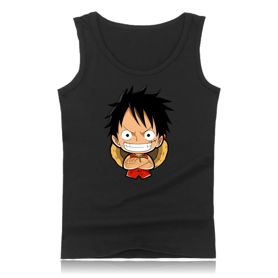 Модные майки Luffy для бодибилдинга цельный топ летняя жилетка аниме ACE хлопковая