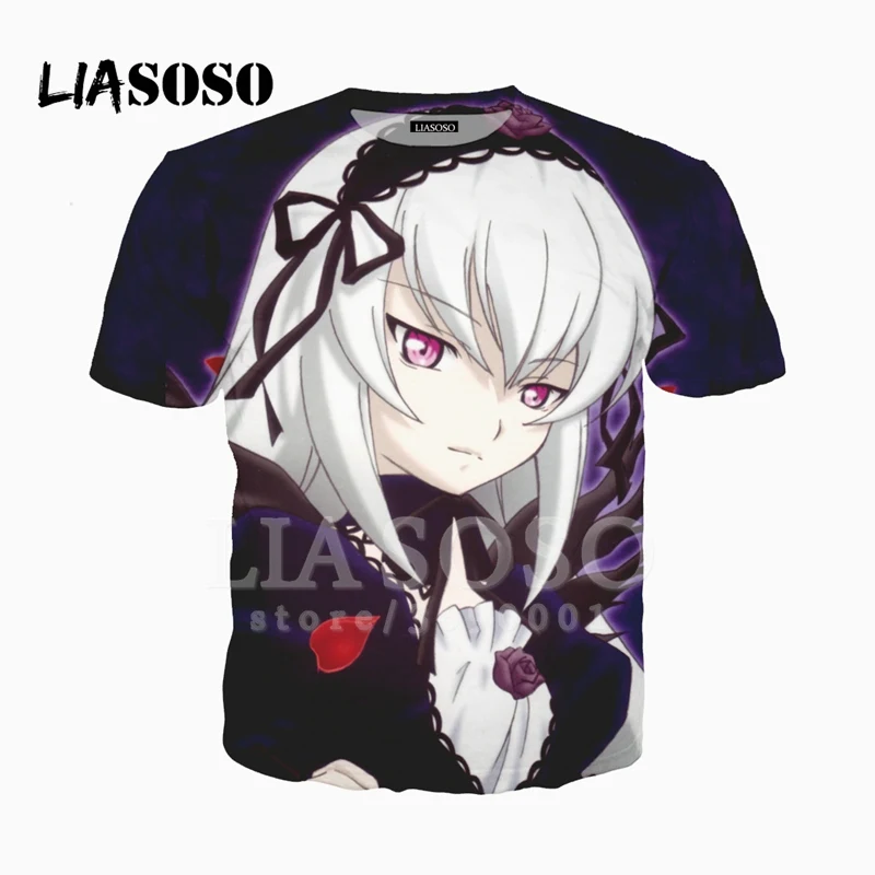 LIASOSO 3D принт для женщин и мужчин аниме Rozen Maiden Kawaii футболка девочек летняя