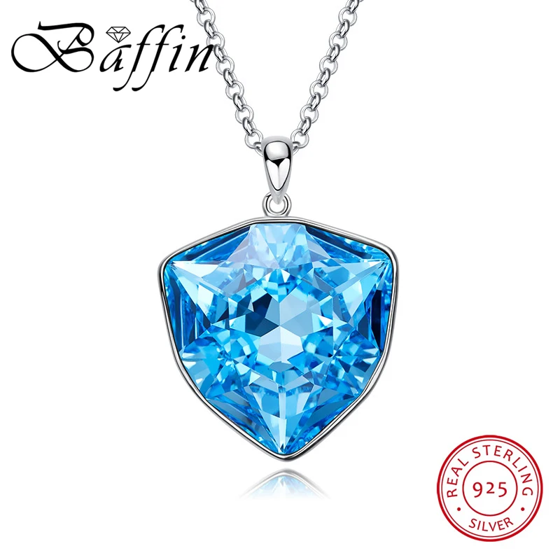 BAFFIN Original Crystals From SWAROVSKI Big Pendant Necklace S925 Silver Max Colar Luxury Chic Jewelry For Women Wedding Gifts BAFFIN Original Crystals From SWAROVSKI Big Pendant Necklace S925 Silver Max Colar Luxury Chic Jewelry For Women Wedding Gifts