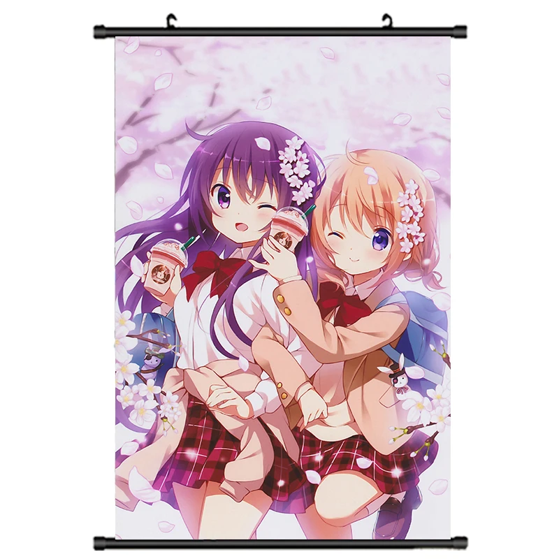 

Japanese Anime Is the Order a Rabbit Gochumon wa Usagi Desu ka Tedeza Rize & Maya Joga Home Decor Wall Scroll Poster Pictures