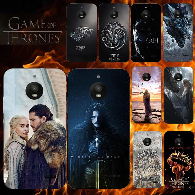 

Soft Silicone Case for Motorola Moto E4 E 4 EU Version XT1766 XT1763 Case Cover For Moto E4 EU Bags for Game Of Thrones season 8