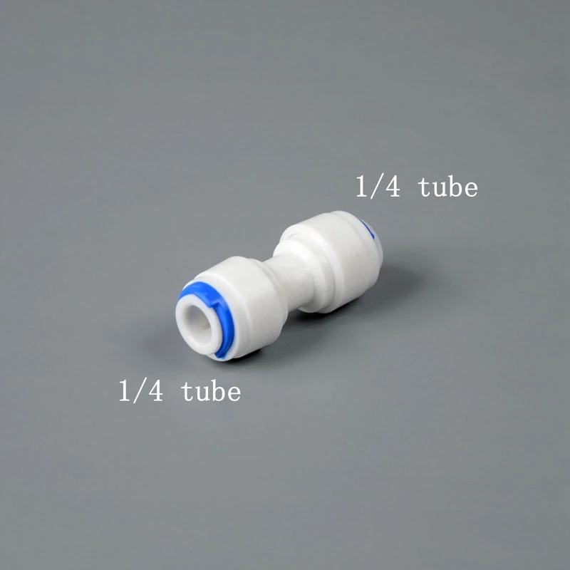 Quick Connector for Drinking Water and RO Filter Systems, 1/4 OD PE Tube