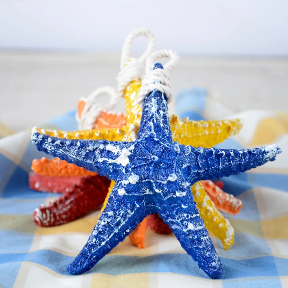 1 шт. креативные красочные Starfishe DIY Искусственные натуральные палец Морская звезда Свадьба на стену для дома и бара декоративные поделки 13*13 см