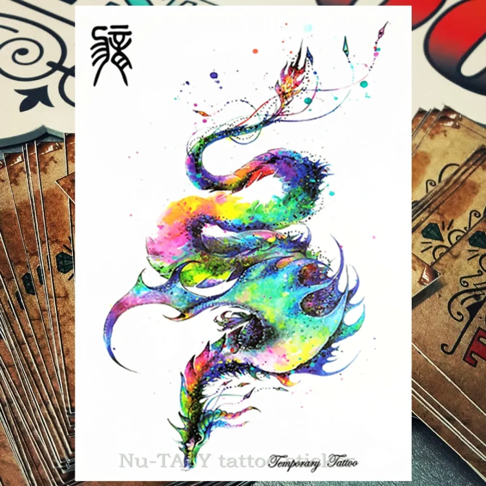 Тату наклейки на 12 знаков зодиака 21 х15 см|flash tattoo stickers|tattoo stickertemporary body art |