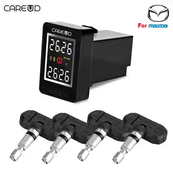 CAREUD U912 Car TPMS Wireless Tire Pressure Monitoring System with 4 Buit-in Internal Sensors and LCD Embedded Monitor for MAZDA - Category 🛒 Automobiles & Motorcycles