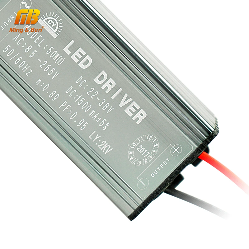 MINGBEN IP67 LED Driver 10W 20W 30W 50W 70W Convert AC85-265V to DC22-38V No Flicker DIY Power Supply for Flood Light Spotlight images - 6