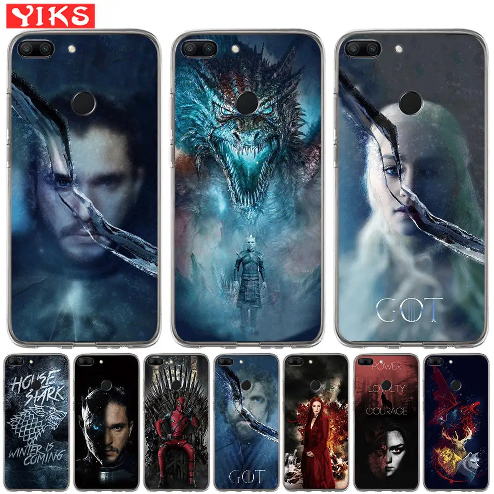 

Game Thrones Got Silicone Phone Case For Huawei Honor 10 9 9i 8 Lite 8C 8A 8X 7 7A 7C 7X 6A 6X Soft TPU Dragon Pattern Case Etui