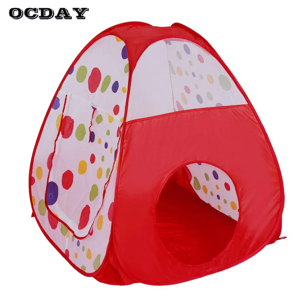 Детские Детский игровой дом 3 в 1 палатки хижина складной туннель тройник Pop-up игровая игрушка палатка Дети Открытый Спорт игры