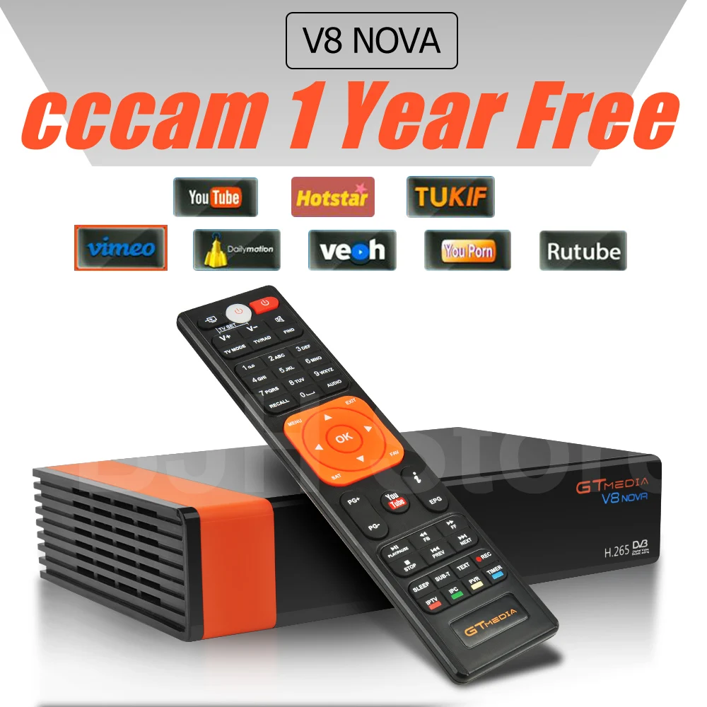 GTmedia V8 nova спутниковая ТВ приставка с год cccam HD 1080 p DVB-S2 рецепторов satelliet декодер спутниковый ресивер Корабль из Испании