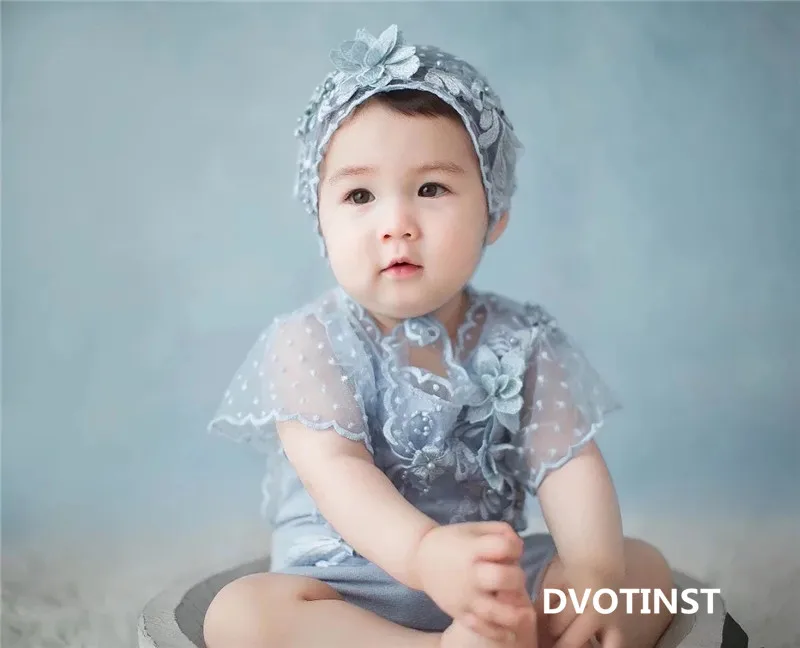 Dvotinst для маленьких мальчиков и девочек Подставки фотографий кружевные наряды