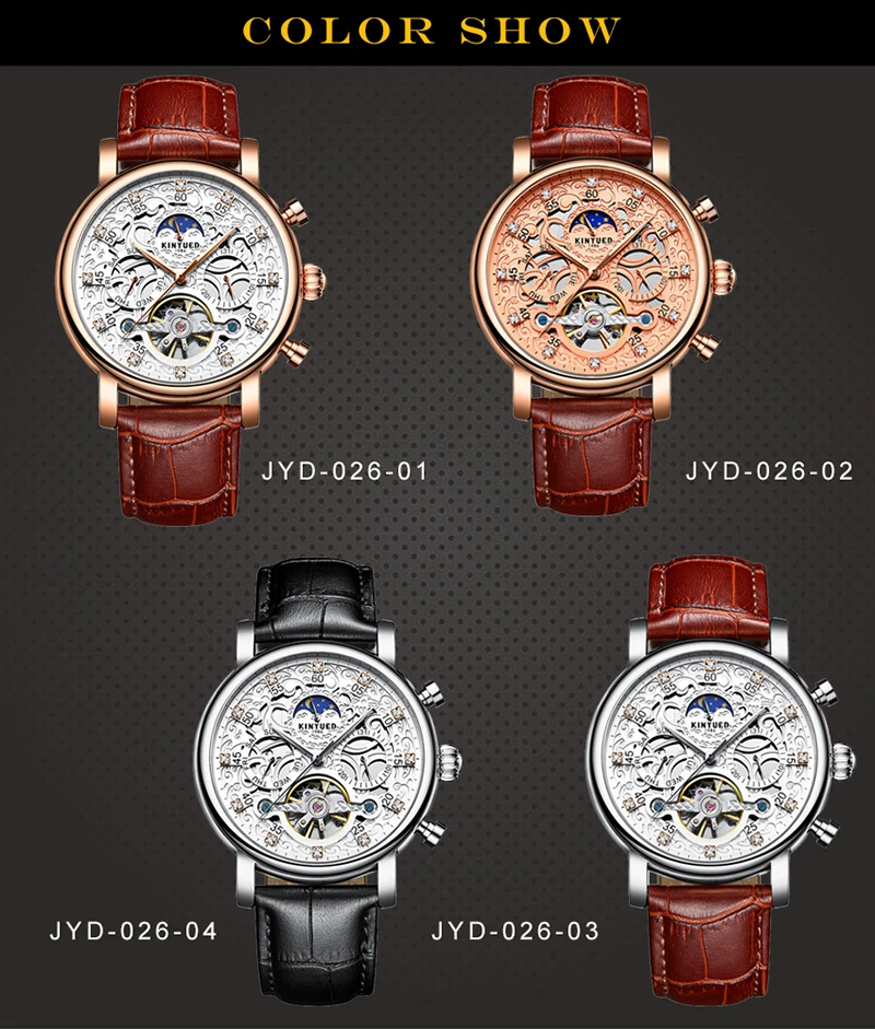 da lua à prova dwaterproof água tourbillon