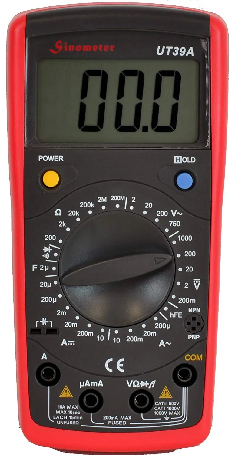 

UNI-T Digital Multimeter AC/DC Voltmeter Ammeter Capacitance Resistance Continuity Frequency Tests Diodes Transistors Temperatur