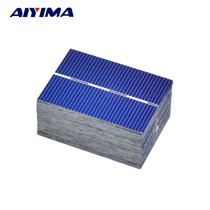 

AIYIMA 100Pcs 0.5V 0.35W Solar Panel Solar Cell Color Crystal Module Sun Power Bank 39x52MM DIY Solar Battery Charger
