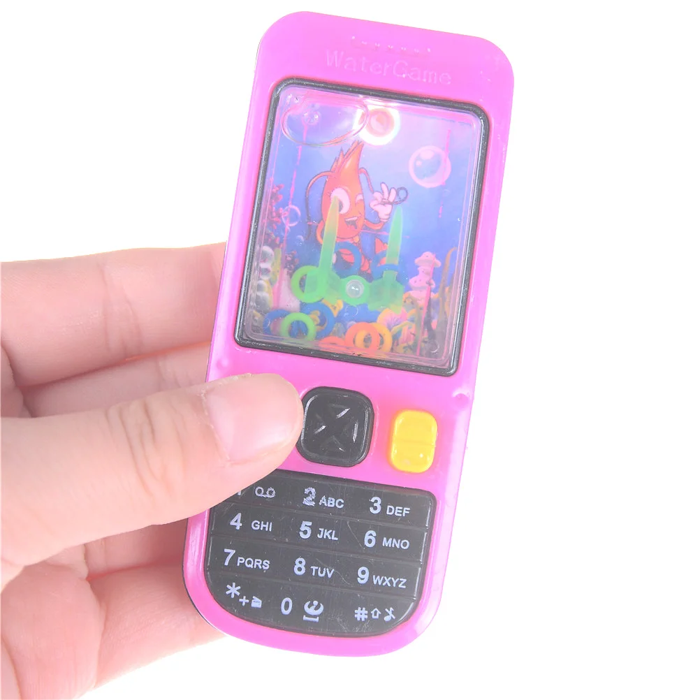

1pcs Classical Water Lasso Ferrule Toy Mobile Phone Shape Intellectual Game Ring Kids Children Funny Gift Water Console Game Toy