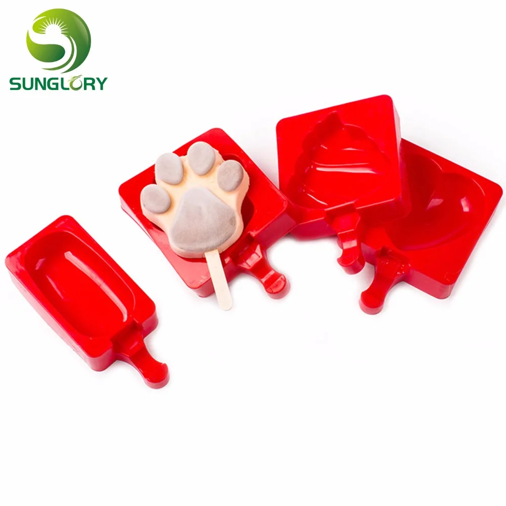 Home-made DIY Silicone Icecream Cake Mold Ice Lolly Moldes Baking Tools For Cakes Fondant Cake Decorating Tools Cookie Mould