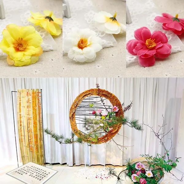 

Silk Fake Artificial Cherry Blossom Flower DIY wreath flower arrangement Decor Hot Trendy Flowers 5pieces/lot 5cm