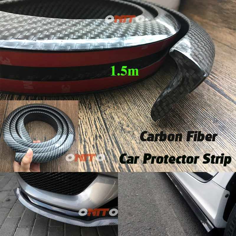 

1.5m carbon Black Auto Car Rear Roof Trunk Spoiler Wing Lip Sticker Kit for Bmw audi benz VW Toyota Ford Kia Nissan Hyundai