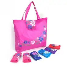 Модные с цветочным принтом складные многоразовые сумки для покупок для женщин большой емкости повседневные цветочные ткань Оксфорд сумки