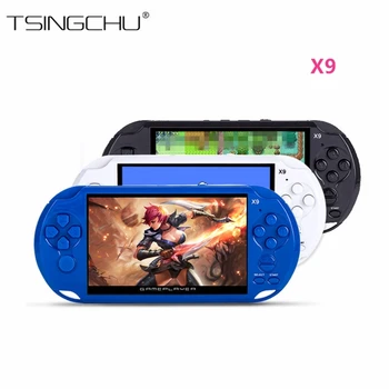 

10PCS X9 AV Output TV Video Game Console Classic Games X9 Handheld Game Player 8GB 5.0" Screen Movie Camera E-book Multifunction