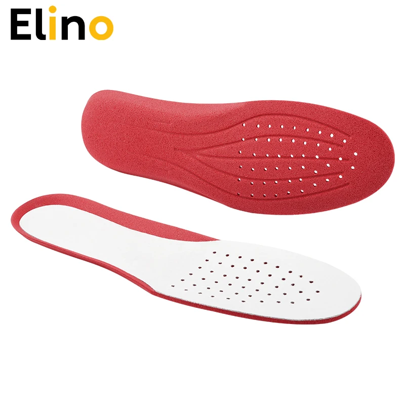 

Elino Leather Insoles Pigskin Arc-Shaped Insole Ultra Breathable Deodorant Replacement Inner Soles Insole for Men
