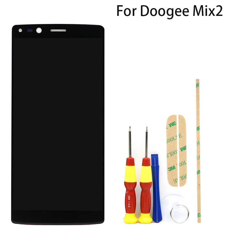 Для Doogee Mix 2 lcd дисплей и сенсорный экран 5,99 дюймов Для Doogee Mix 2 Аксессуары для мобильных телефонов с инструментами - Цвет: Черный