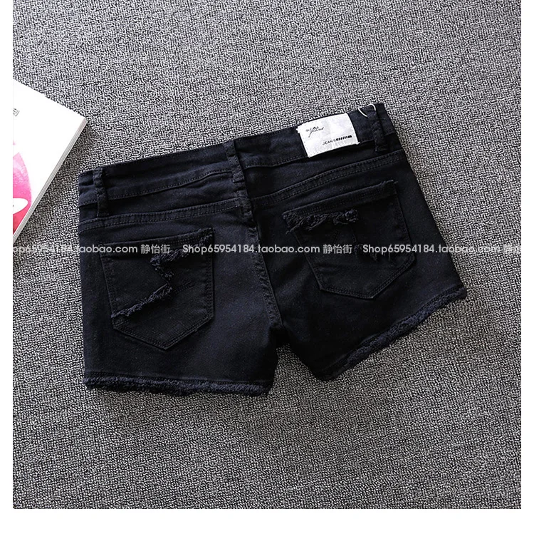 Jeans para as Mulheres Brancas de Verão Nova Chegada Magros Shorts Casual Meninas 2020 Buraco Sexy Cintura Baixa Jeans Sólida 34 Verão 2018 Buraco Sexy cintura Baixa shorts Jeans sólida