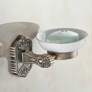 

European Carved Soap Net Brushed Soap Holder Soap Dish Bronze Plating Soap Rack Wall Mount Bathroom Accessories gk3