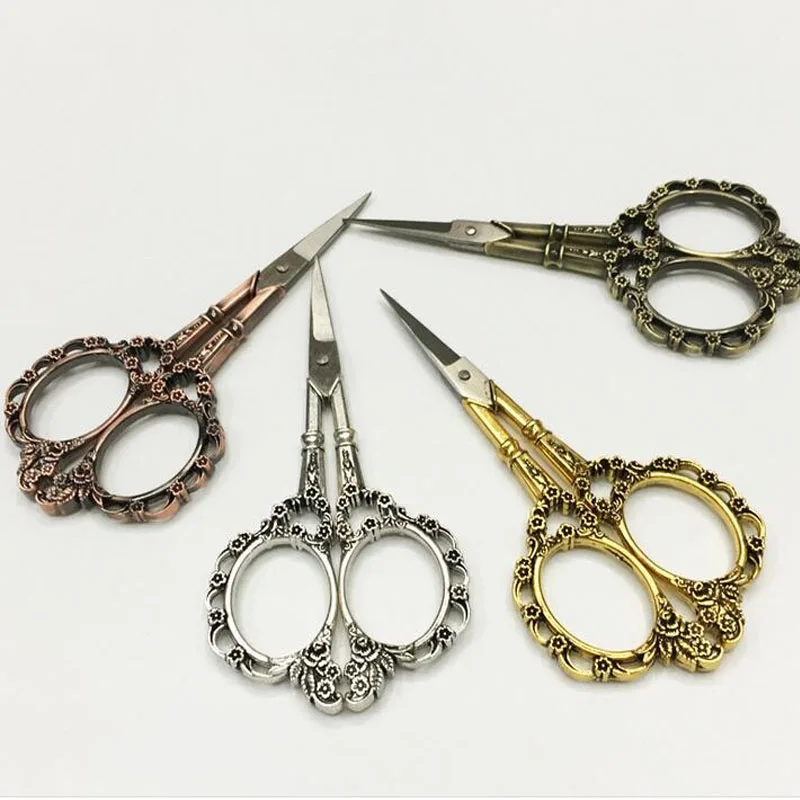 Stainless Steel European Vintage Scissors Antique Floral Sewing Scissor
