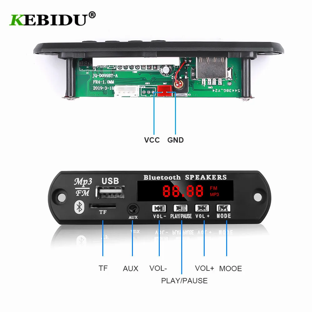 Kebidu Bluetooth 5.0 Mp3 Decoder Board Wma Wav Flac Ape Color Screen Mp3  Player Usb Tf Fm Radio Module With Call Recording - Mp3 Players - AliExpress
