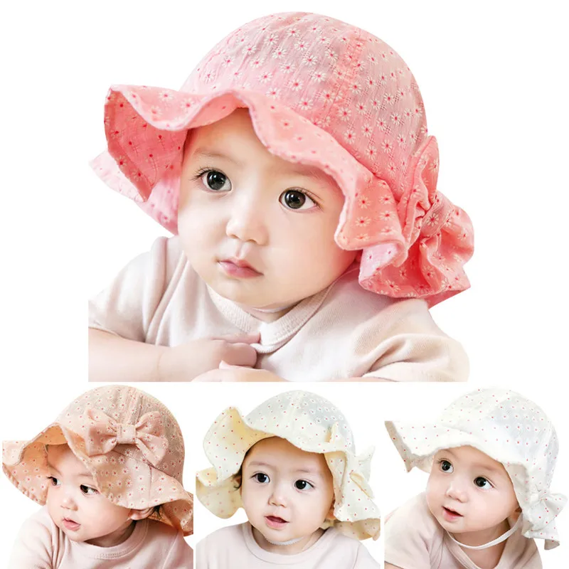 Детская шапка Sun Кепки s летнее, для малыша с бантом с цветочным принтом открытый детские Кепки для шляпы для мальчиков и девочек пляжная