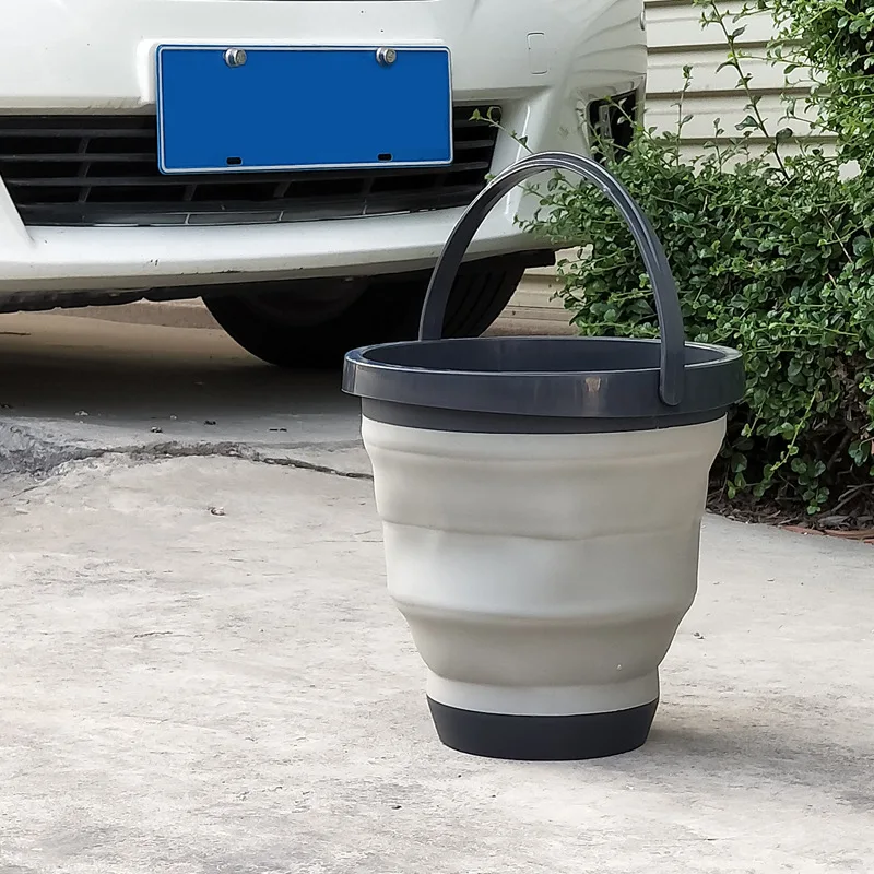 Promotion Folding Bucket Silicone Bucket for Fishing Car Wash Outdoor Fishing Supplies Bathroom Kitchen Camp Bucket Art Bucket