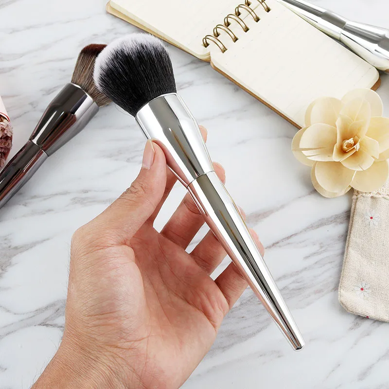 Very Big Powder Makeup Brush Face Foundation Blush Beauty Cosmetics Aluminum Make Up Brushes (8)