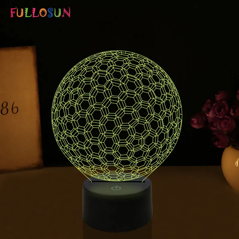 Новое светодиодное освещение 3D иллюзия визуальное освещение искусство абстрактная Атмосфера лампы для рядом декоративная настольная